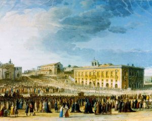 Jean Houel (1780 ca.) ,Processione di sant’Agata, San Pietroburgo, Hermitage.