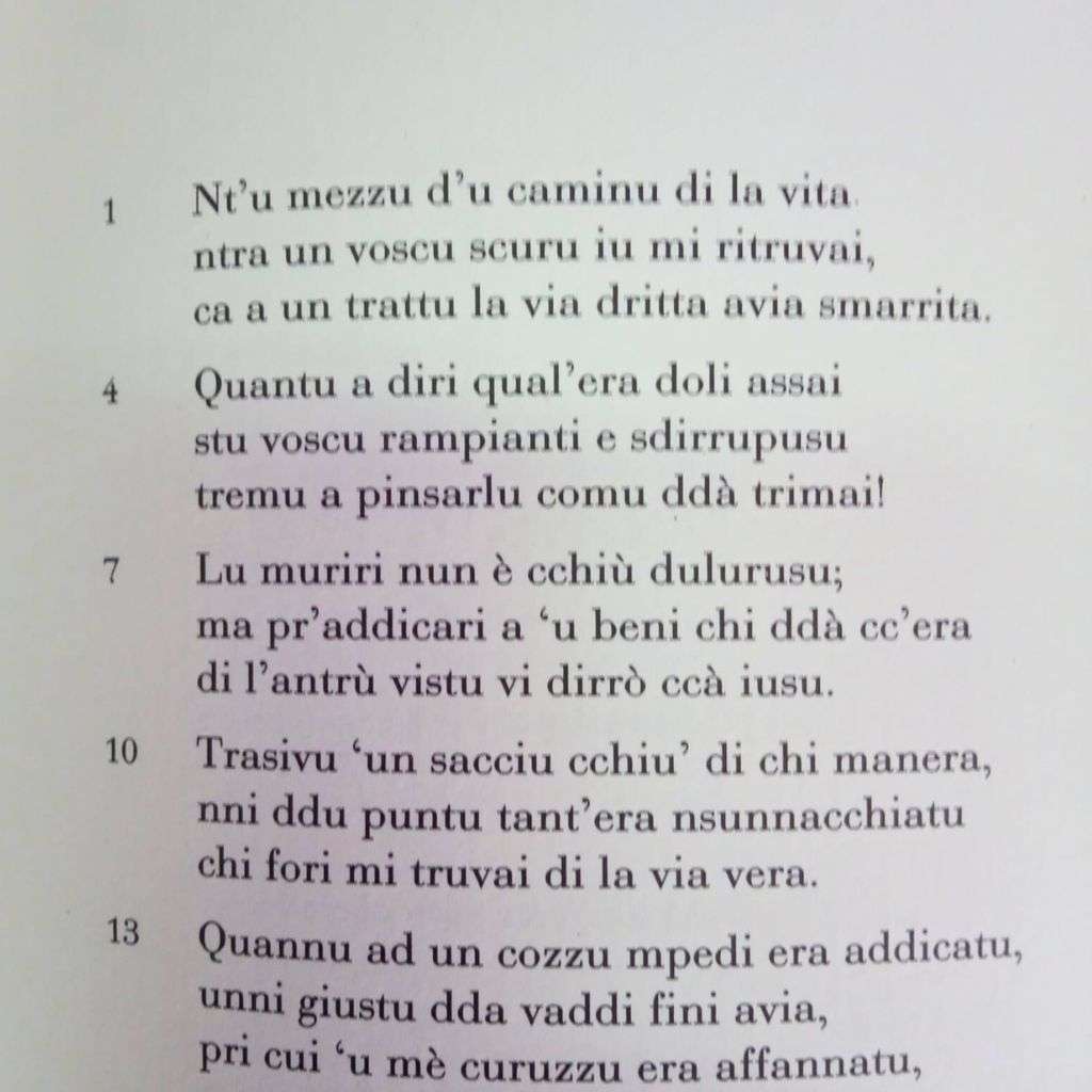 divina commedia siciliano