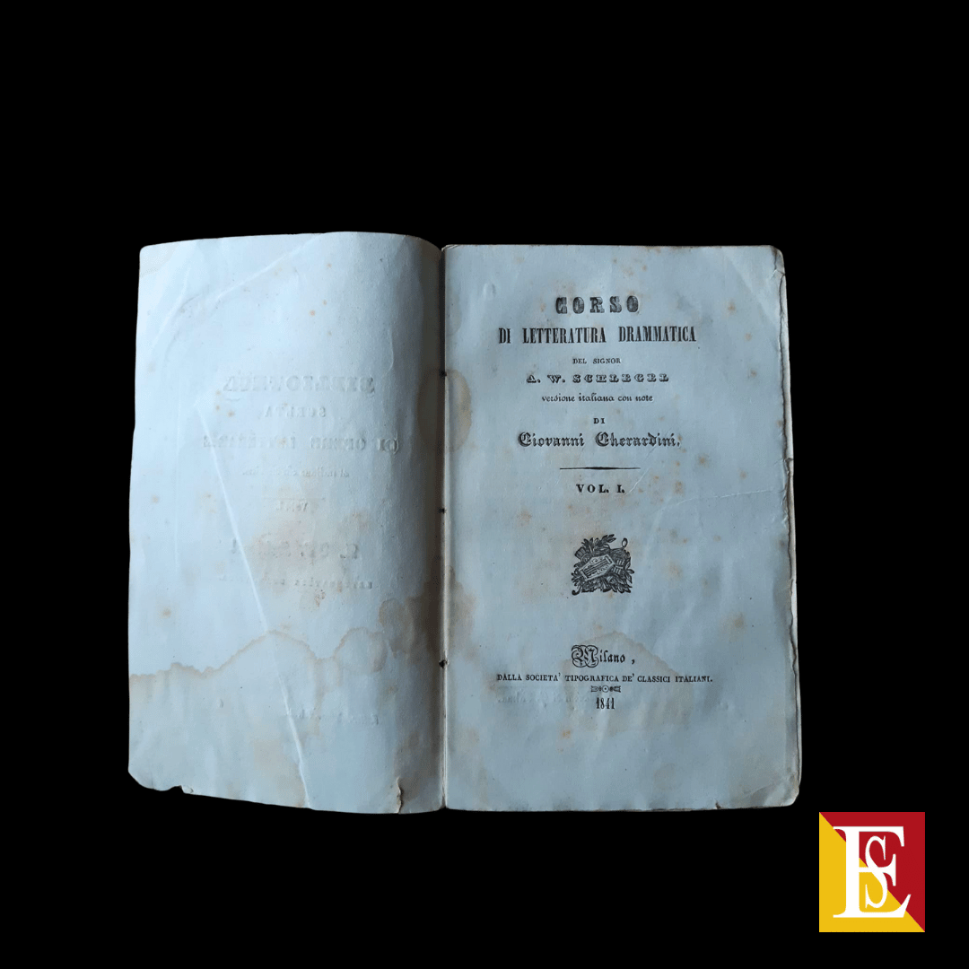 SCHLEGEL, Corso di letteratura drammatica – Vol. I – 1841