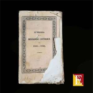 Italia e religione cattolica 1848 libro raro Napoli 1849