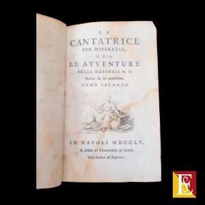 La cantatrice per disgrazia 1755 tomo secondo libro raro