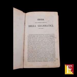 Guida all’insegnamento della grammatica 1880 libro scolastico antico