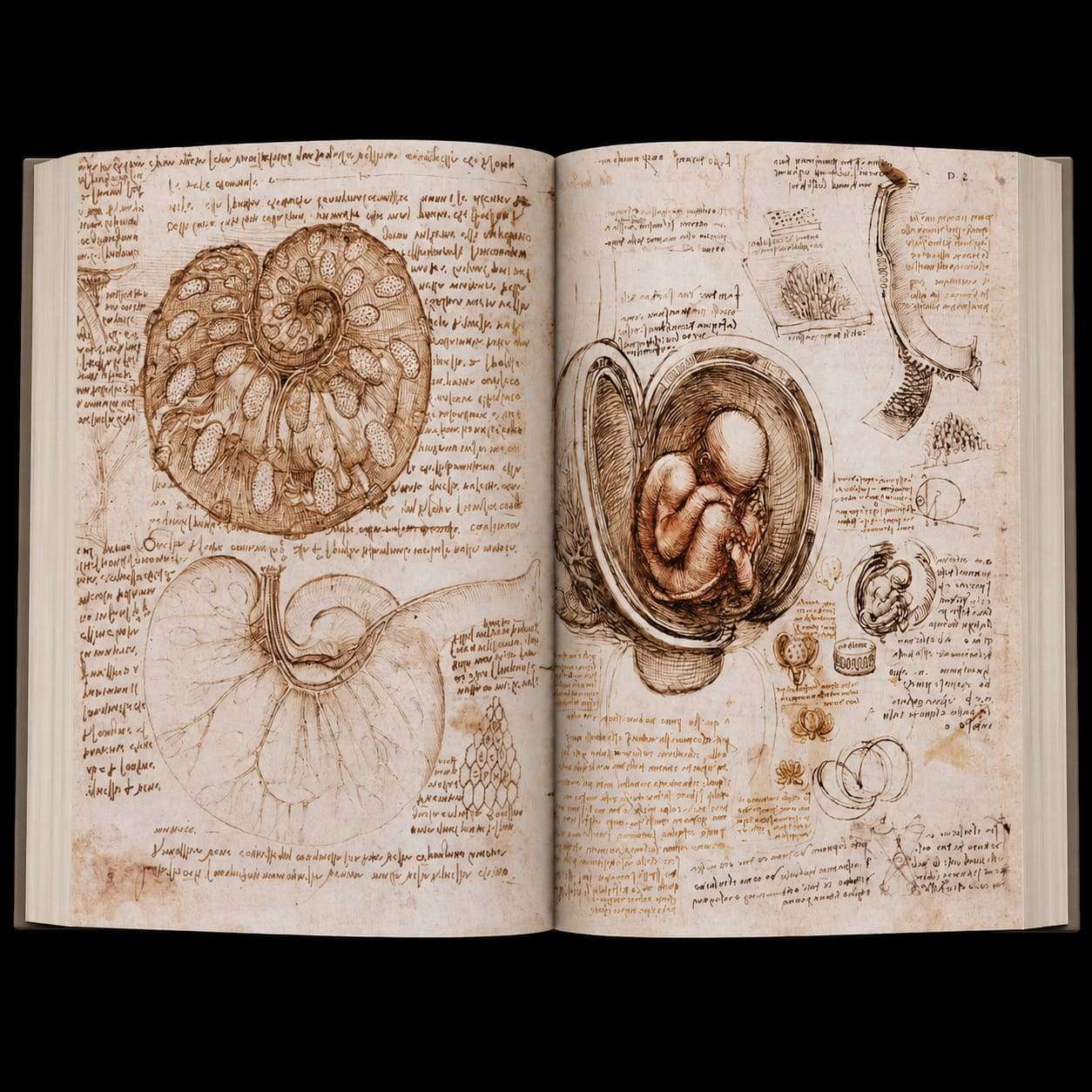 Leonardo da Vinci interni del volume
